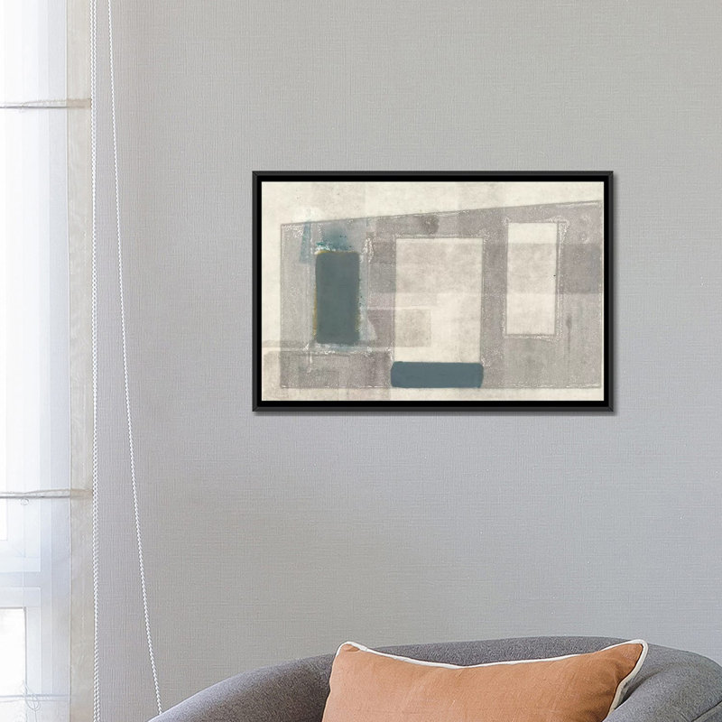 «Piazza», reproduction sur toile, H 18 po x l 26 po x P 1,5 po, Toile avec cadre noir