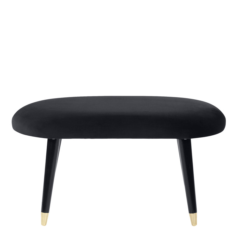 Emi Upholstered Bench, Black