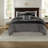 Comfortable Black Faux Suede Bedding Sets, Queen Size, Modern Home