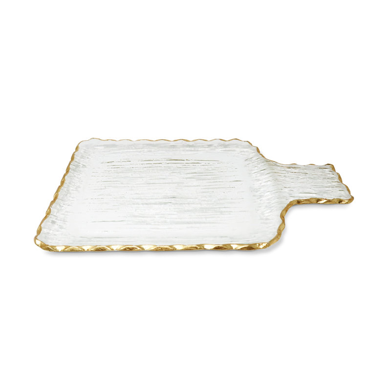Glass Tray, 1" H x 15.25" W x 9.5" D