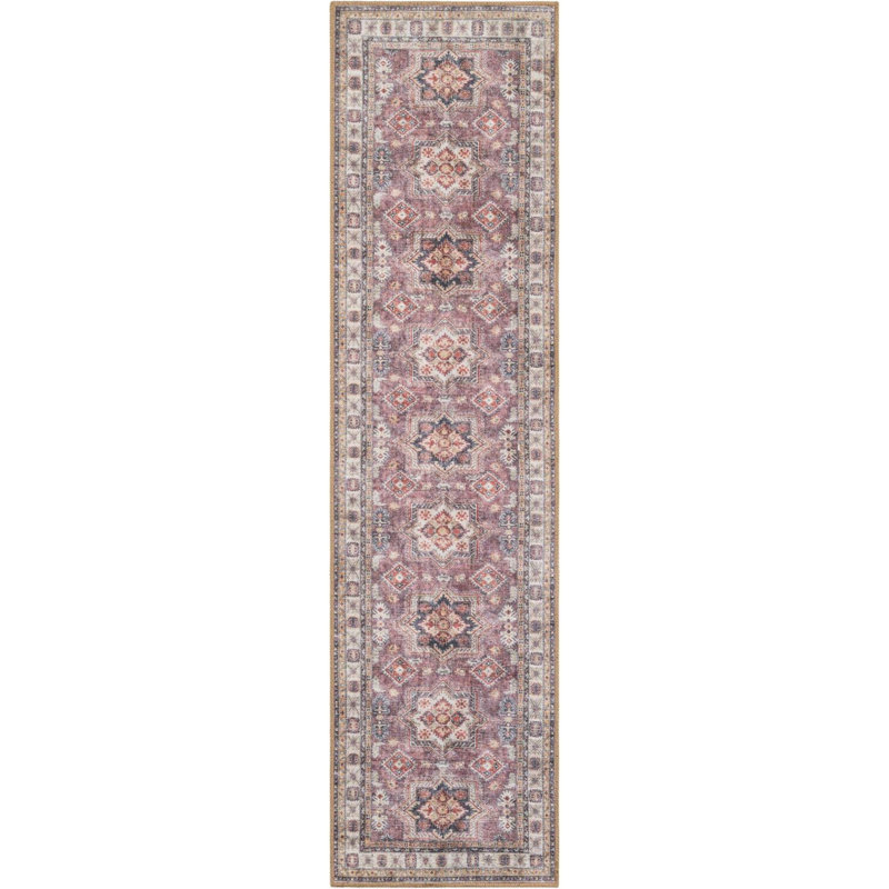 Tapis de couloir aucun Huguenot rose antique, Tapis de couloir 2 pi x 8 pi