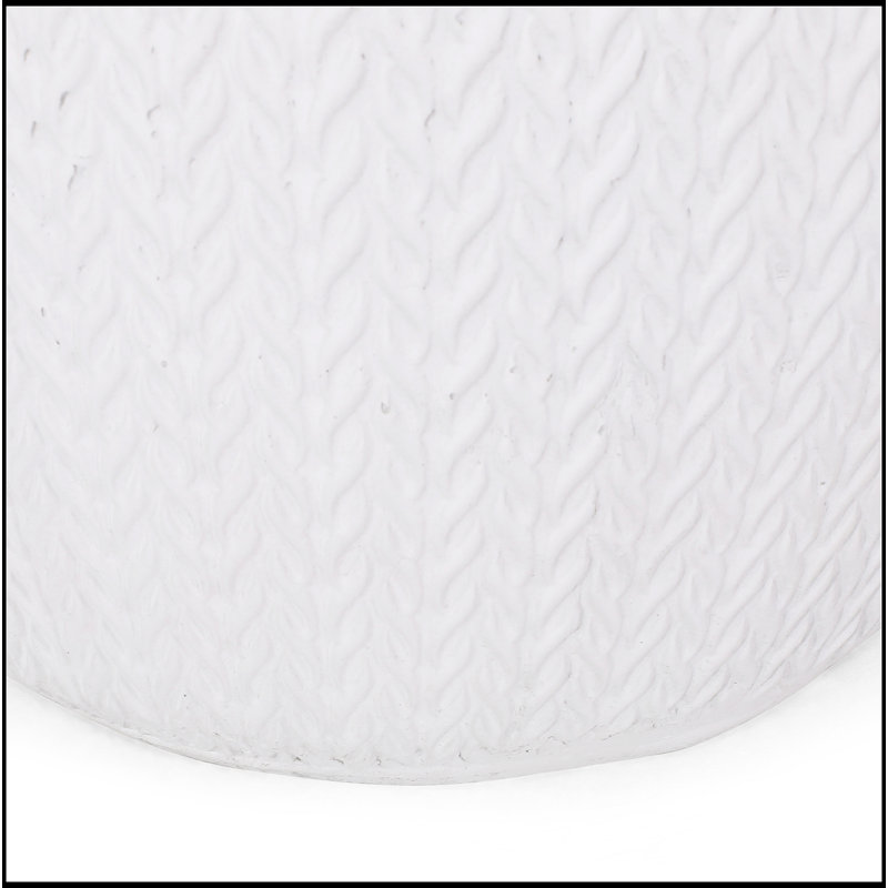 Table d'appoint d'extérieur en béton léger avec motif tressé, durable et élégante pour le patio et le jardin