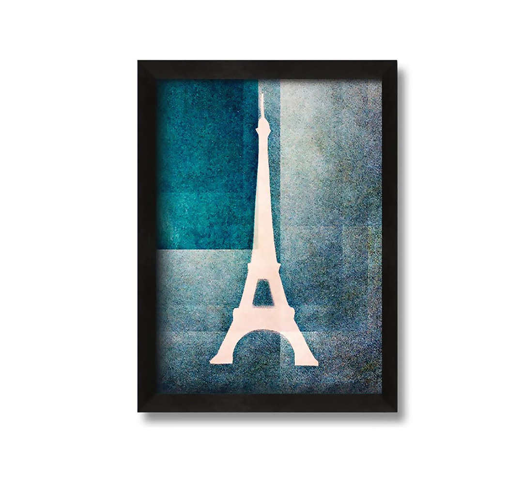 Gerahmtes Leinwandbild Eiffel Tower Blues