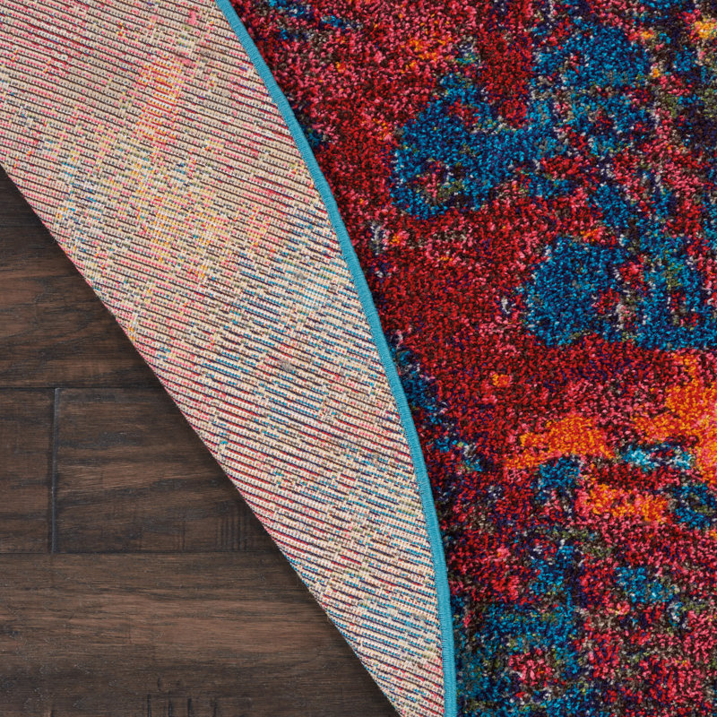 Velva Abstract Indoor Rug, Round 7'10"