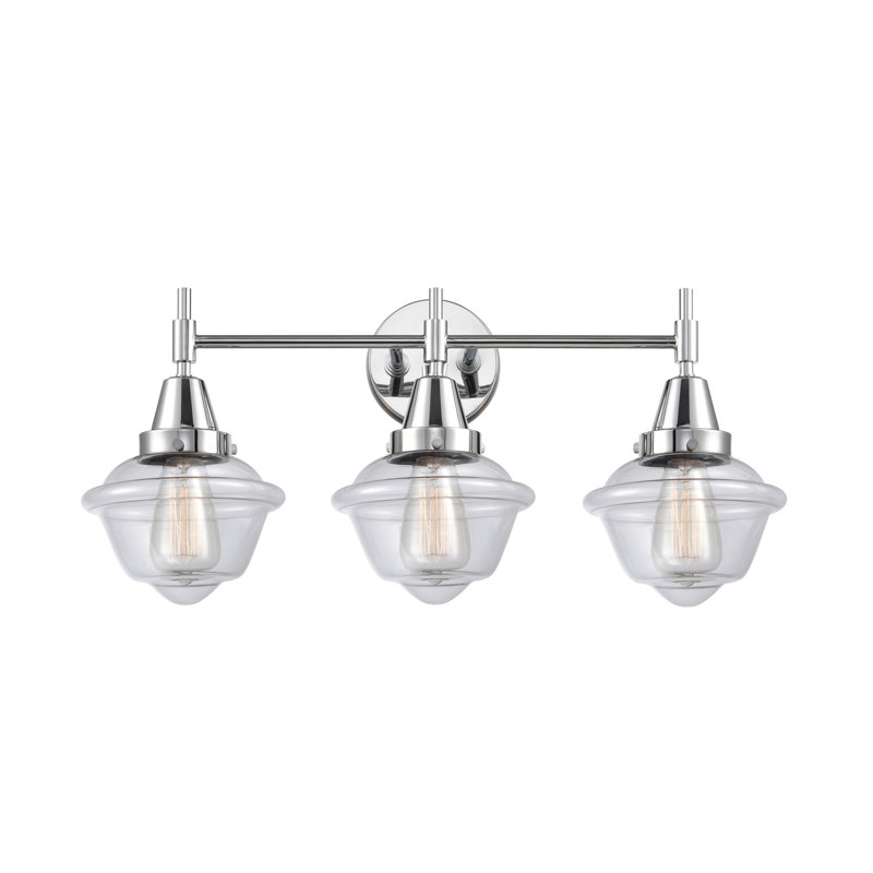 Gayle 3 - Light Dimmable Vanity Light, Polished Chrome, 4 Watt Vintage LED Bulb, Clear