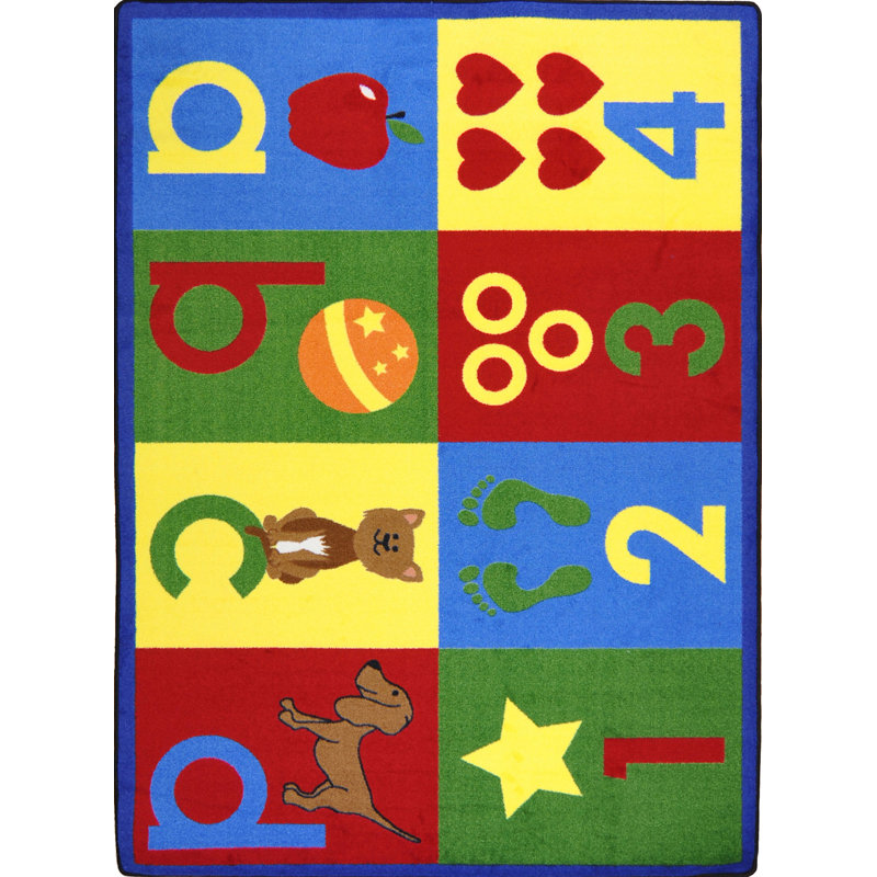 Toddler Basics by Joy Carpets Area Rug, Rectangle 5'4" x 7'8"