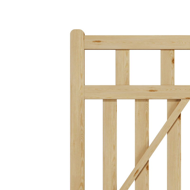 120 cm H Solid Wood Gate Fencing, 120 cm H x 120 cm W x 3 cm D