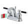 Kingston Brass Kaiser Two-Handle 3-Hole Deck Mount 4" Centerset Bathroom Faucet with Plastic Pop-Up