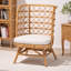 Chaise d'appoint bohémienne en rotin naturel miel