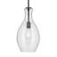 Luminaire suspendu en forme de cloche à 1 lumière 17,75 po avec verre bullé transparent-1075893288