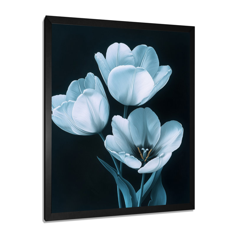 Frohlinger - impression sur toile florale, H 32 po x l 16 po, Reproduction encadrée sans passe-partout