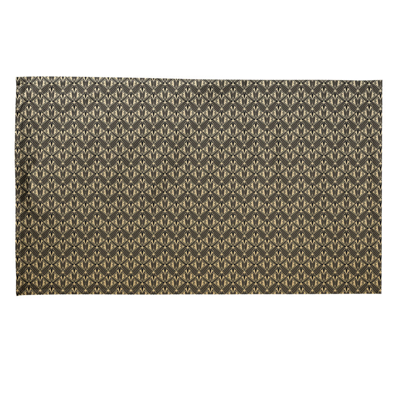 Torchon Suoz Classic Art Deco, Polyester sergé, Noir / Jaune