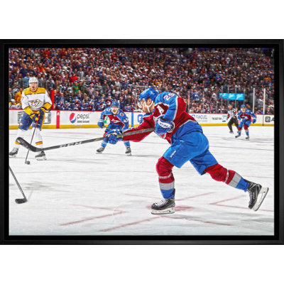 Nathan MacKinnon, Colorado, Avalanche, toile encadrée 20 x 29