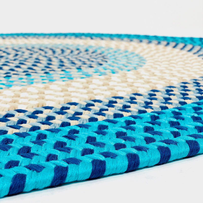 Tapis intérieur / extérieur Quinebaug - turquoise, Ovale 13 pi x 16 pi