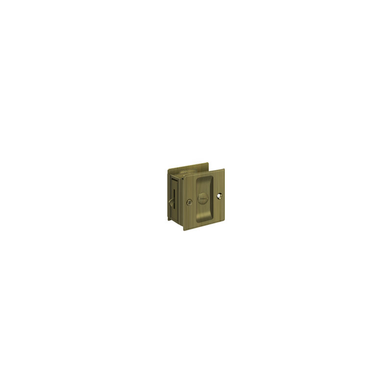 Brass Pocket Door Hardware, Antique Brass