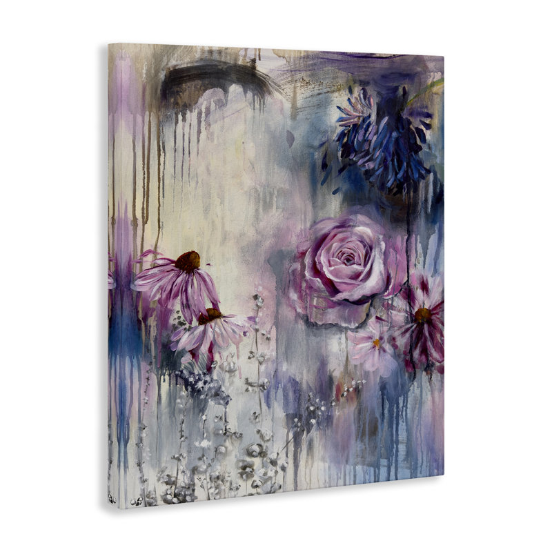 «Lavender Light Blossoms», art mural sur toile par Linda McClure, H 40 po x l 30 po