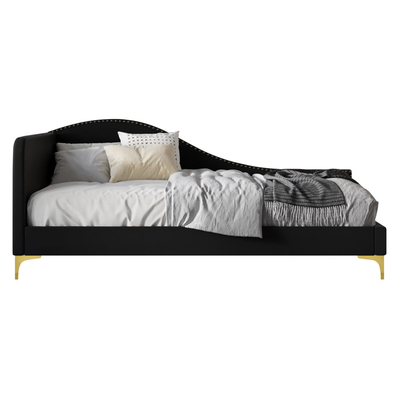 Edina Upholstered Daybed, Black