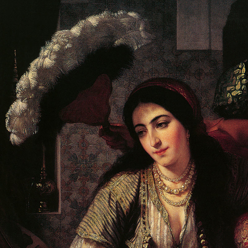 "Algérienne, 1860" par Ange Tissier, reproduction de toile encadrée, H 38,5 po x l 31 po