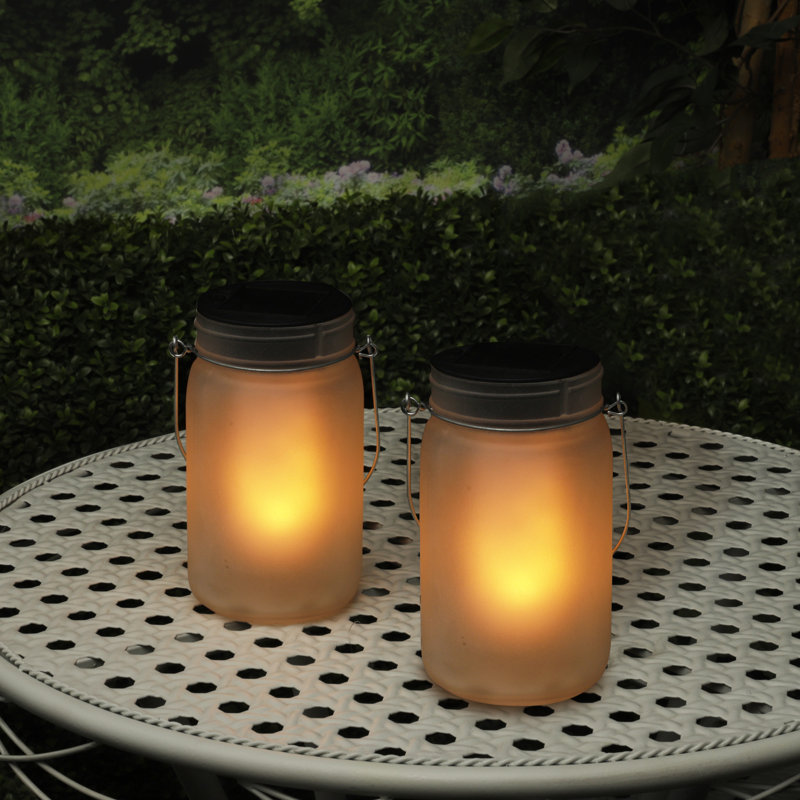 11'' Solar Powered Integrated LED Outdoor Lantern