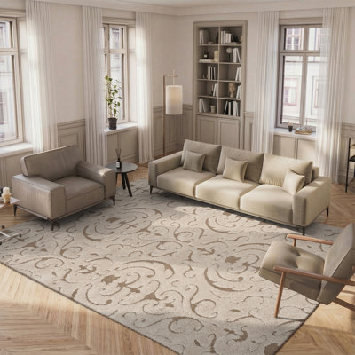 Elwin Shag Performance Damask Rug