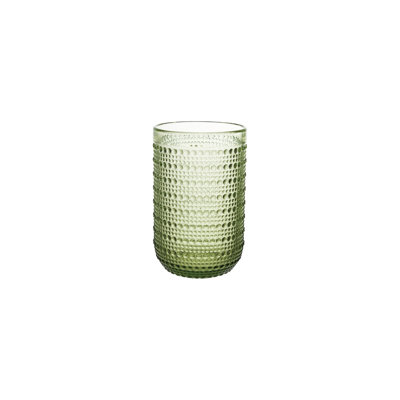 Verre rond rond à pois surélevés vert
