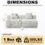 Canapé modulaire 2 places avec 2 coussins