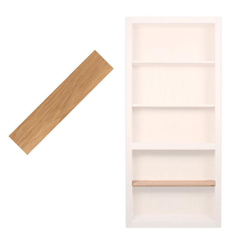 Tablette supplémentaire pour porte de bibliothèque InvisiDoor, Chêne rouge, H 1 po x l 36 po x P 8 po