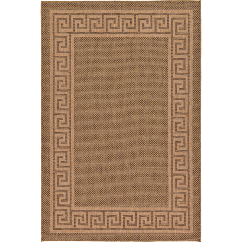 Tapis d'intérieur / extérieur brun Flint, Rectangle 6 pi 1 po x 9 pi