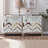 Storage Cabinet With Mirror Trim And M Shape Design Spliced Combination For Living Room