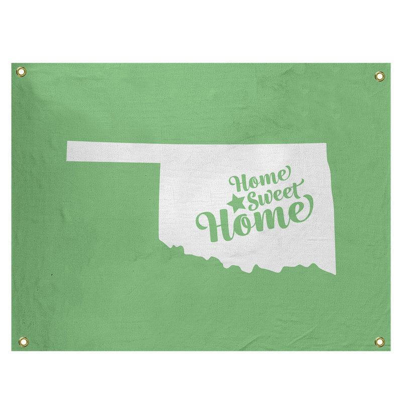 Tapisserie murale oklahoma de ville pour la maison, H 26 po x l 36 po, Vert