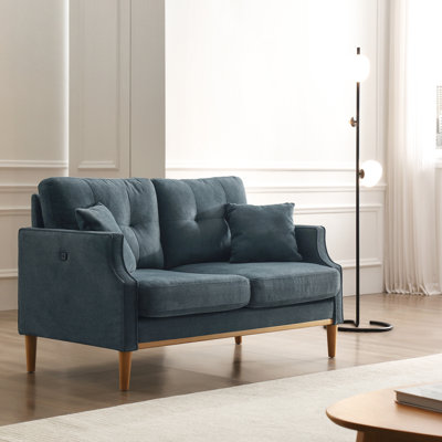 Dark Blue For Office Use - High Density Foam, Port, 2 Pillows, Waterproof Fabric, Wood Legs Living Room Quality Outlet,
