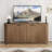 Wavy Storage Sideboard with Double Doors and Adjustable Shelves
