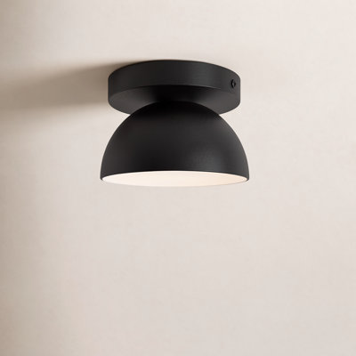 Monae Single Light Glass Flush Mount