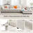 130" Modular L-Shape Sectional Sofa - Chenille Fabric with Folding Table, Dual Charging Ports & Storage Pockets, 330 lb Capacity-1947047801