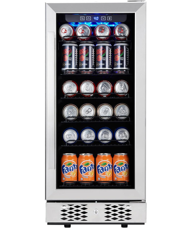 15 Inch Beverage Refrigerator, 96 Cans Beverage Fridge