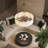 24in 6 - Light Dimmable Alabaster Drum Chandelier for Living Room Dining Room Bedroom Entryway