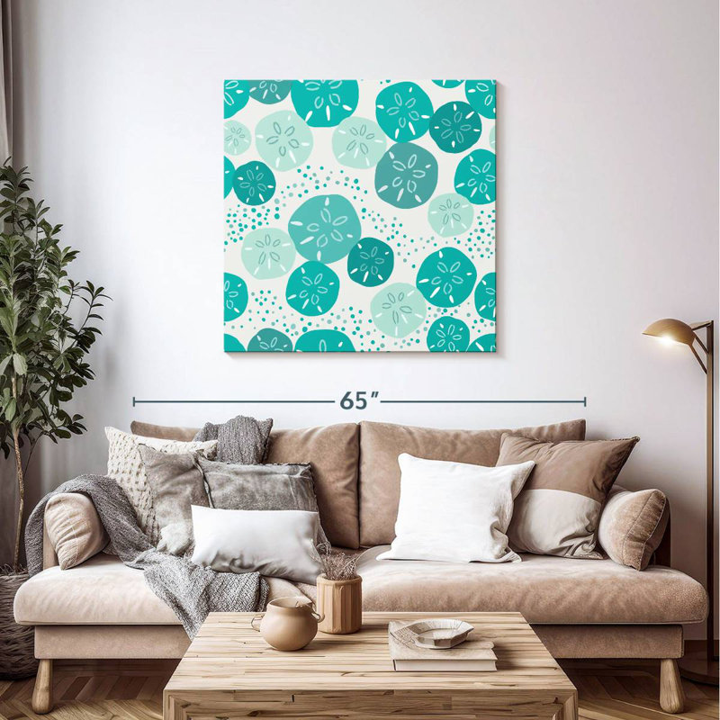 Brampt sable turquoise Dollars, H 39 po x l 39 po