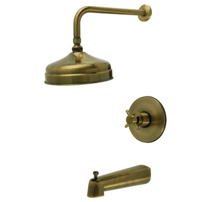 Robinet de baignoire et douche à pression équilibrée à poignée simple Kingston Brass Concord