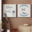 «Bless our home», ensemble de 2 pièces d'art textuel sur toile-496161506-496161510