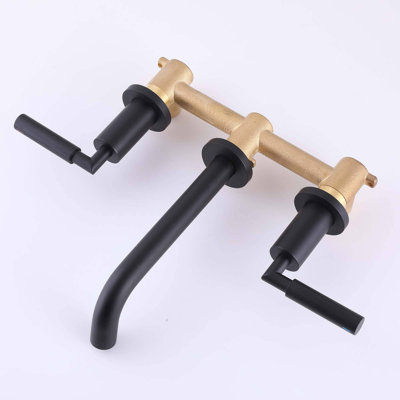 Wall Mounted Optional 2-handle Bathroom Faucet