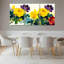 Tableau floral aquarelle sur toile tendue (lot de 3)-85942337