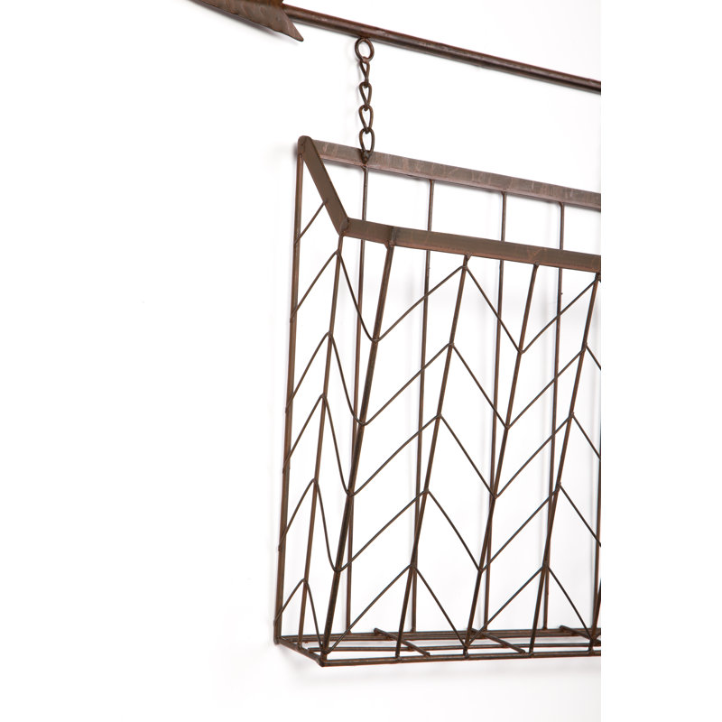 Aubrielle Metal Wall Organizer with Wall Baskets