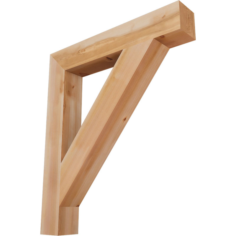 Support de bloc traditionnel, Cèdre rouge de l'Ouest (lisse), H 44 po x l 5,5 po x P 38 po