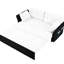 Grand canapé-lit avec revêtement en chenille et rangement latéral pratique, blanc pour une expérience douillette, canapé-lit convertible, taille, revêtement, base, utilisation à la maison-1214327218