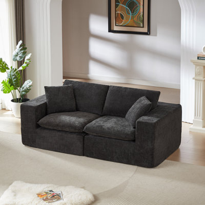 Modern Chenille Cloud Sofa, Freely Combinable, Comfortable To Sit On, Suitable For Modern Living Room Furniture In Homes, Apartments, And Offices