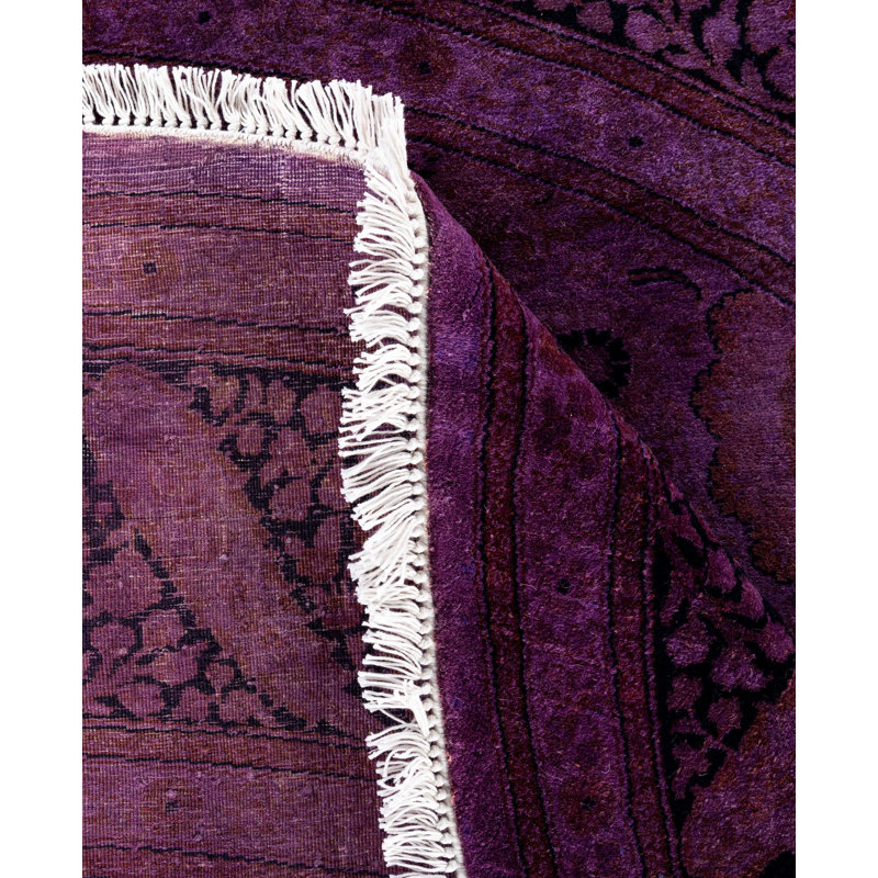 Overdyed One-of-a-Kind 7' 1" X 7' 1" Hand Knotted Area Rug