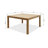 Anautica 8 - Person Teak Solid Wood Patio Dining Set Umbrella Hole Included Square Table