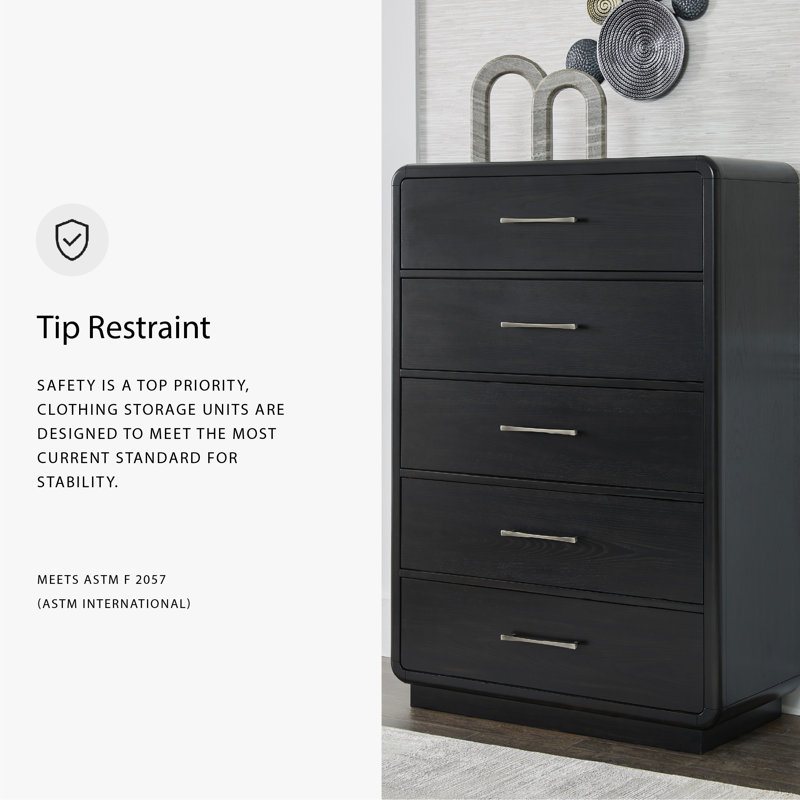 Beverlyn Solid Wood 40.13'' W 5 - Drawer Dresser
