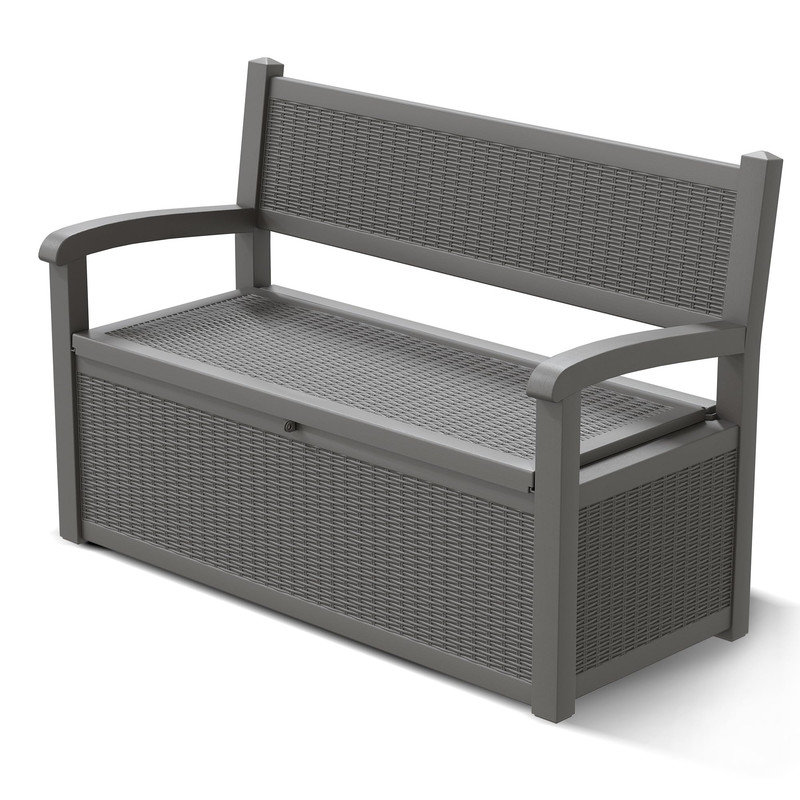 Lark Manor 129.7cm W 710L Resin Lockable Deck Box, Grey