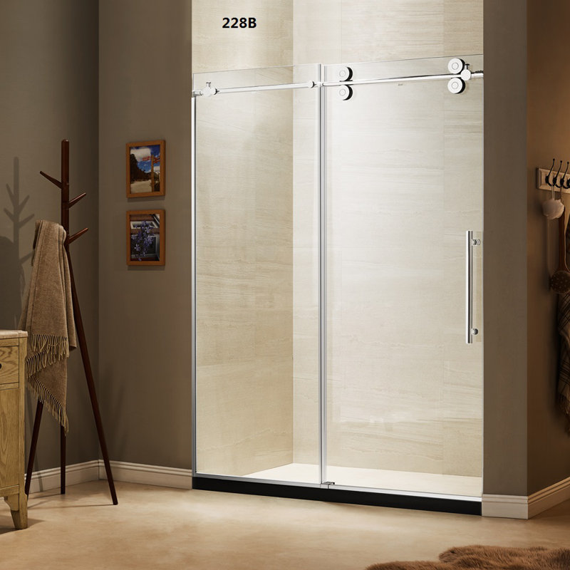 Porte de douche coulissante double sans cadre l 60 po x H 79 po